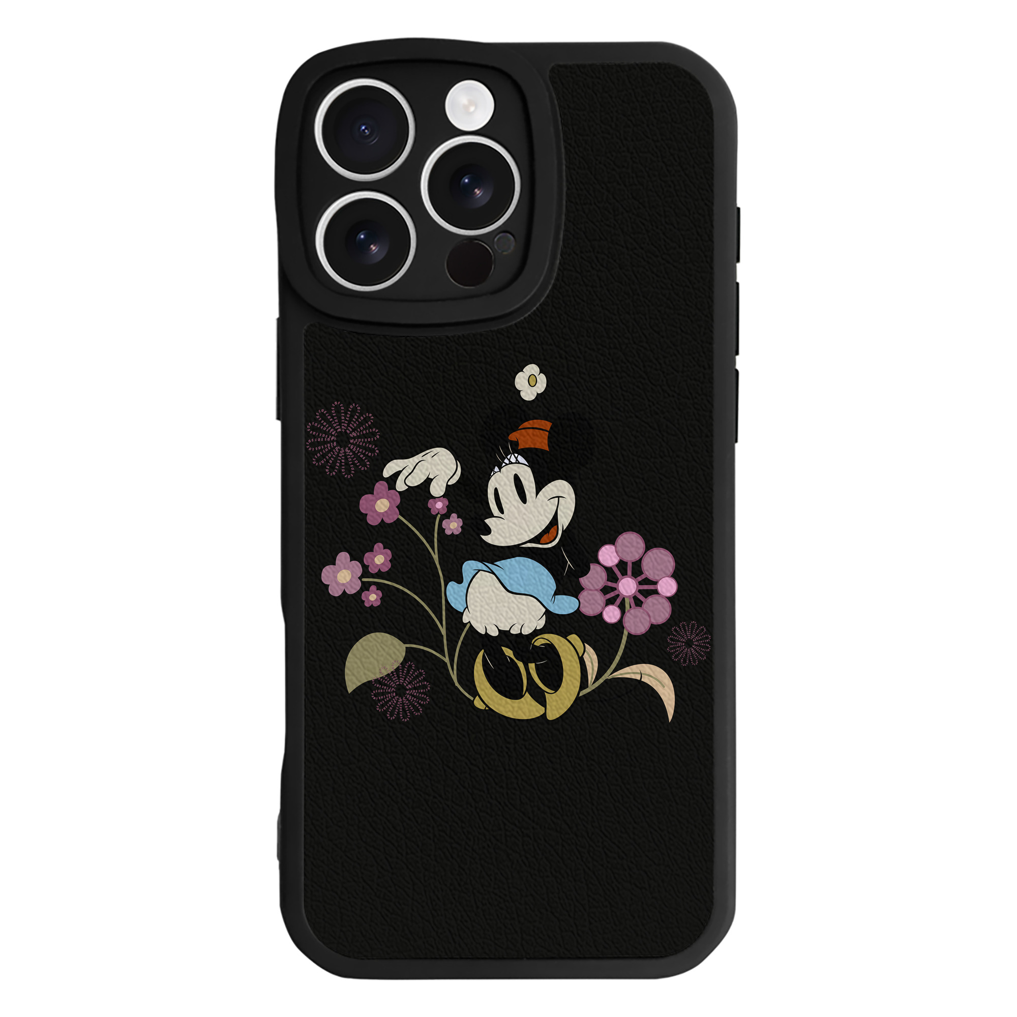 （画像用） ミッキーマウス Mickey Mouse 【iPhone 16シリーズ対応】シリコンスマホケース（レザー調） 材質：シリコン